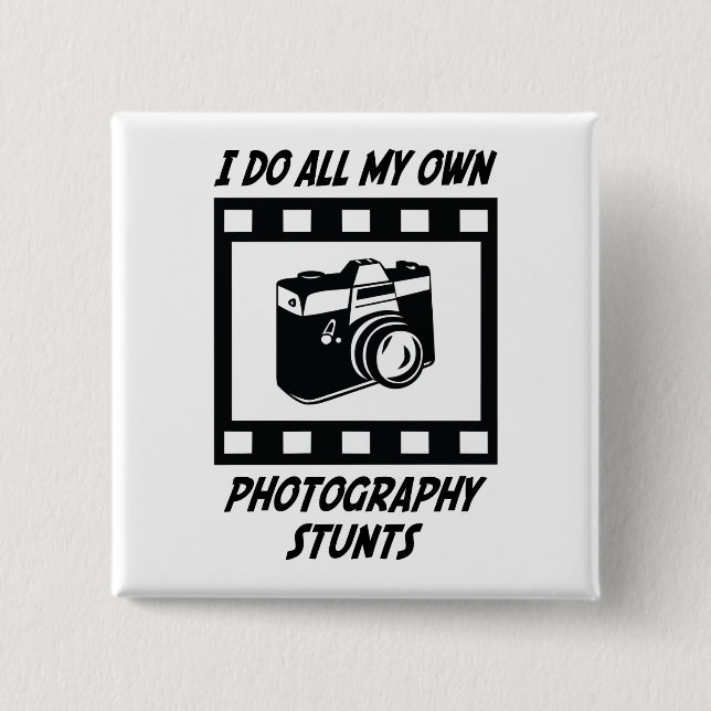 Photography Stunts 15 Cm Square Badge (Front)