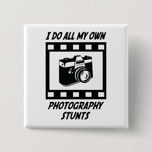 Photography Stunts 15 Cm Square Badge