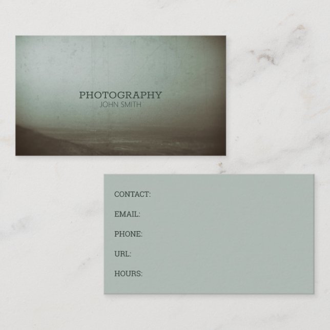 Photography Vast Vintage Terrain Landscape Scenic Business Card (Front/Back)
