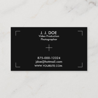 Photography Video Production Business Card