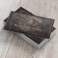 Photography Vintage Monogram Rusty Metal