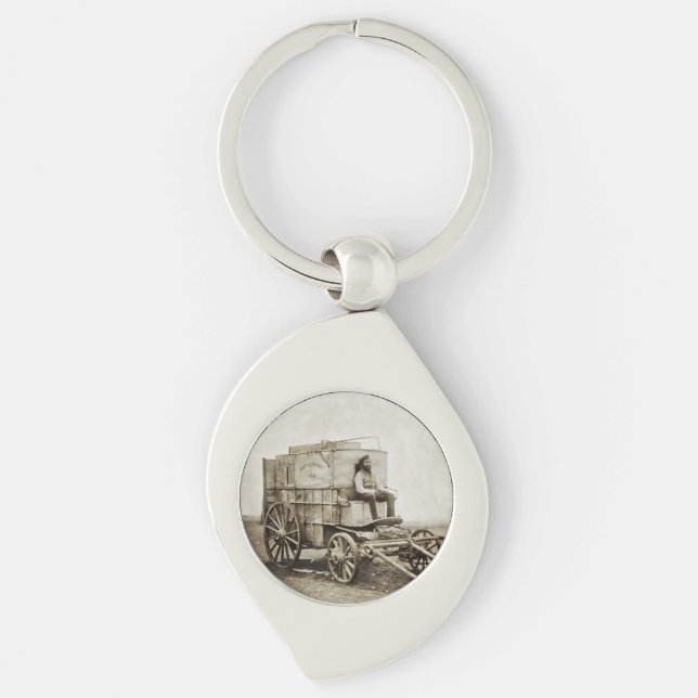 Photography Wagon of Roger Fenton Photo Realism Key Ring (Front)