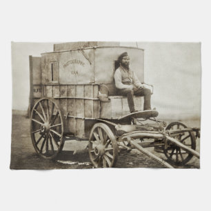 Photography Wagon of Roger Fenton Photo Realism Tea Towel