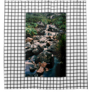 Photography WATERFALL STONES + your ideas Shower Curtain