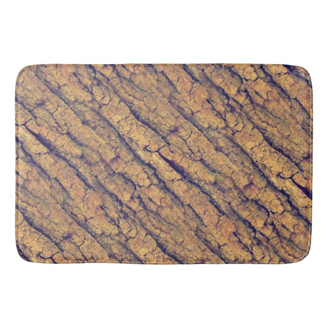 Photography - WOOD BARK + your ideas Bath Mat (Front)