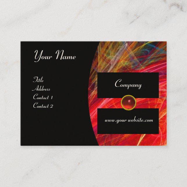 PHOTON monogram gem Business Card (Front)