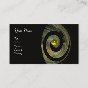 PHOTON SWIRL GEM MONOGRAM black purple yellow Business Card