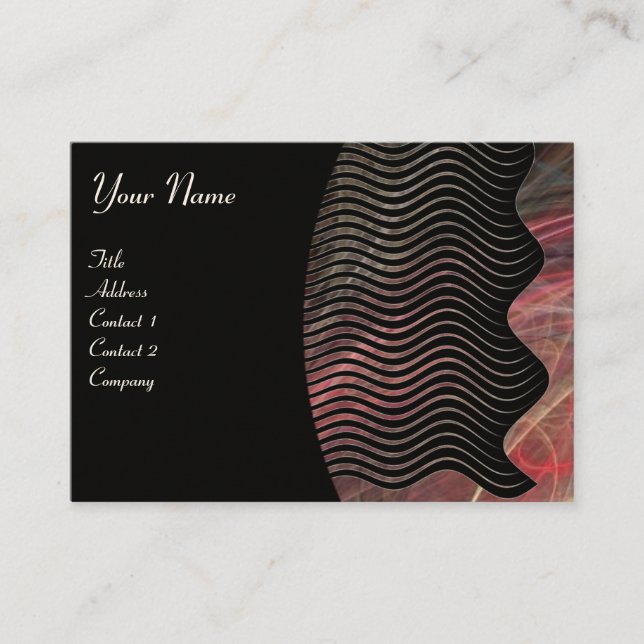PHOTON WAVES monogram vibrant Business Card (Front)