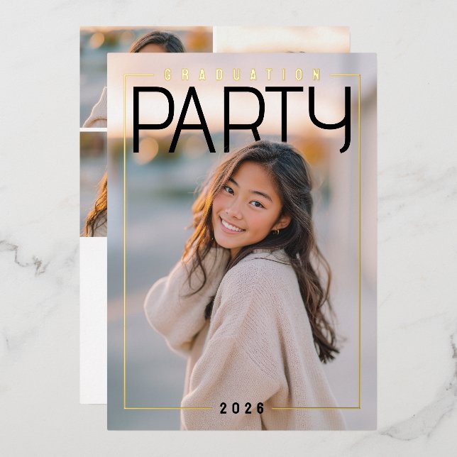 PhotoPop Chic Graduation Party (Front/Back)