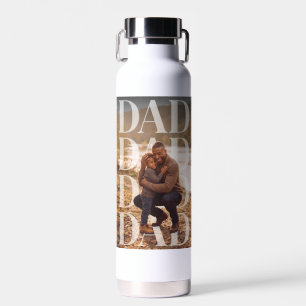 PhotoPop Dad Custom Family Photo Water Bottle