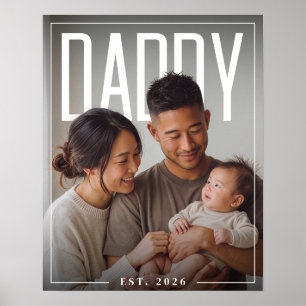PhotoPop Daddy Est Custom Year Photo Poster