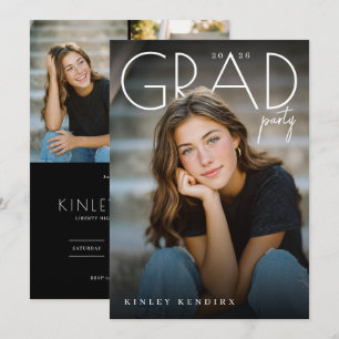 PhotoPop GRAD 2026 Graduation Party Invitation