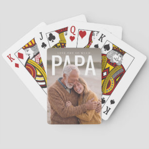 PhotoPop Love You So Much Papa Playing Cards