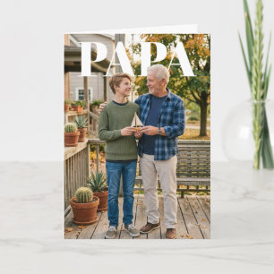 PhotoPop Papa (Add your photo twice) Father's Day Card