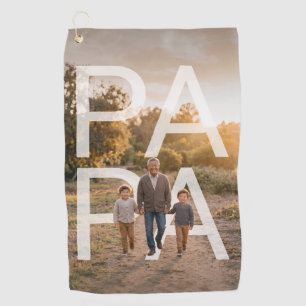 PhotoPop Papa Custom Family  Golf Towel