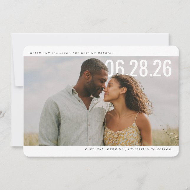 PhotoPop Save the Date Clean Design (Front)