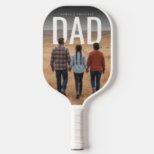 PhotoPop Worlds Greatest Dad Custom Photo Pickleball Paddle
