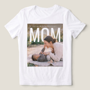 PhotoPop Worlds Greatest Mum Custom Photo Tri-Blend Shirt
