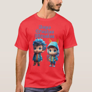 Photorealistic Chibi Boy "Hope Creates Miracle"  T-Shirt