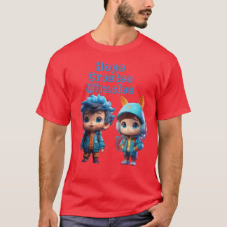 Photorealistic Chibi Boy "Hope Creates Miracle"  T-Shirt