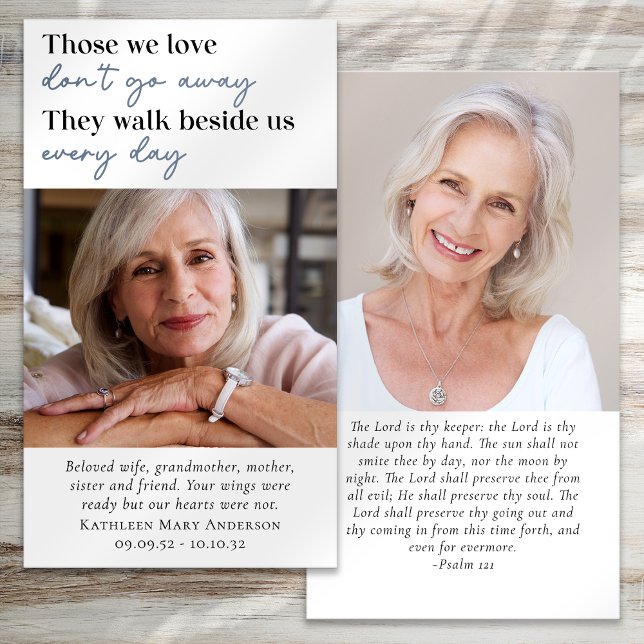 Photos Memorial Funeral Prayer Card (Creator Uploaded)