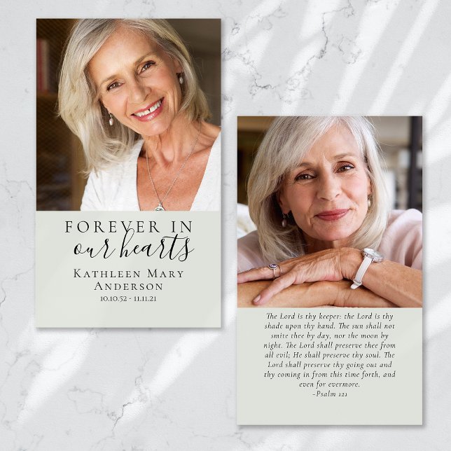 Photos Memorial Funeral Prayer Card (Creator Uploaded)