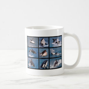 Photos mosaic of killer whales coffee mug