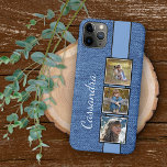 Photos On Rustic Fashionable Blue Denim Pattern Case-Mate iPhone Case<br><div class="desc">Classy chic and classic faux blue jeans denim fabric textile design. With room to customise or personalise with photos, a name, monograms, or initials of your choice. Beautiful, modern, and cool cover for the trend-savvy and art-loving hip trendsetter, artsy motif lover who wants to protect their phone from dust and...</div>