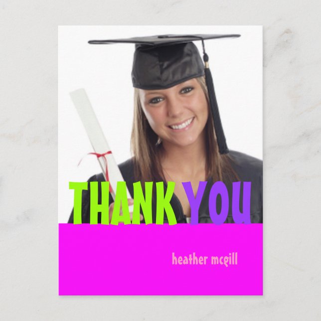 Photos Thank you postcards, 1000s of colours.. Postcard (Front)