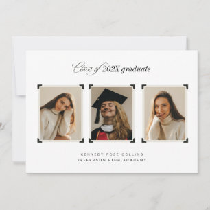 Photos with Album Corners Graduation Announcement