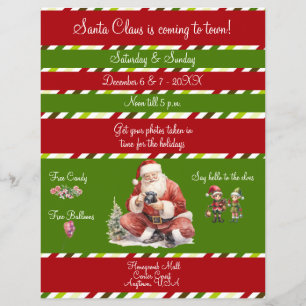 Photos With Santa In the Mall Flyer