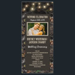 PhotoString Lights   Hunting Camo Wedding Programs Programme<br><div class="desc">PhotoString Lights   Hunting Camo Wedding Programs - features a printed hunting camouflage background with glowing string lights at the top.</div>