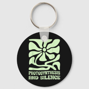 Photosynthesis and Silence Boho Floral Plant Key Ring