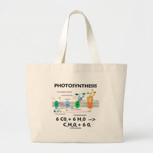 Photosynthesis (Carbon Dioxide + Water) Large Tote Bag
