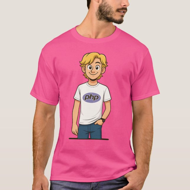 PHP Disney Cartoon Programmer Tee (Front)