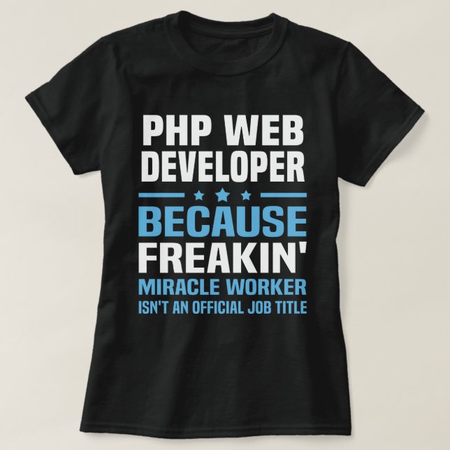 PHP Web Developer T-Shirt (Design Front)
