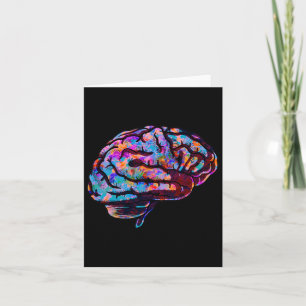 Phsychedelic Art Tie Dye Human Brain Cool Neurolog Card