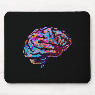 Phsychedelic Art Tie Dye Human Brain Cool Neurolog Mouse Pad