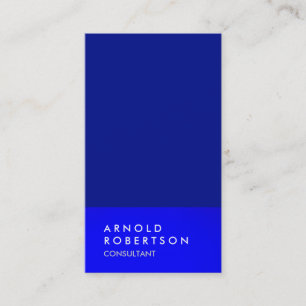 Phthalo Blue Trendy Modern Minimalist Simple Business Card