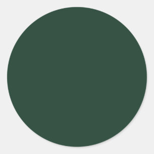 Phthalo Green Solid Colour Classic Round Sticker