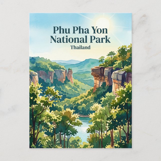 Phu Pha Yon National Park Thailand Postcard (Front)