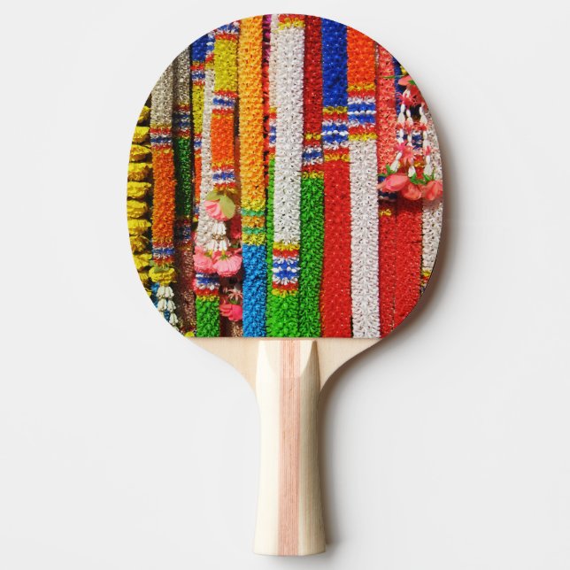Phuang Maalai - Thai Floral Garland Ping Pong Paddle (Front)