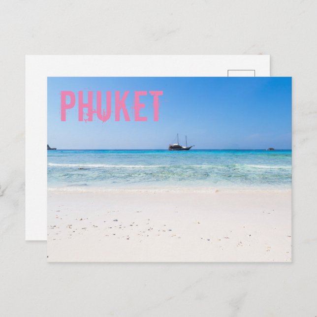 Phuket Beach Thailand souvenir Holiday Postcard (Front/Back)