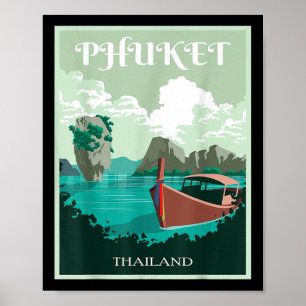 Phuket Longtail Boat Thailand Island Samui Souveni Poster