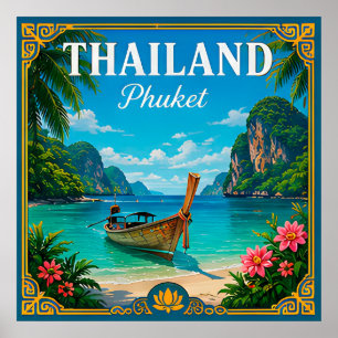 🌴 Phuket Thailand Beach Memory From Island Trip Poster