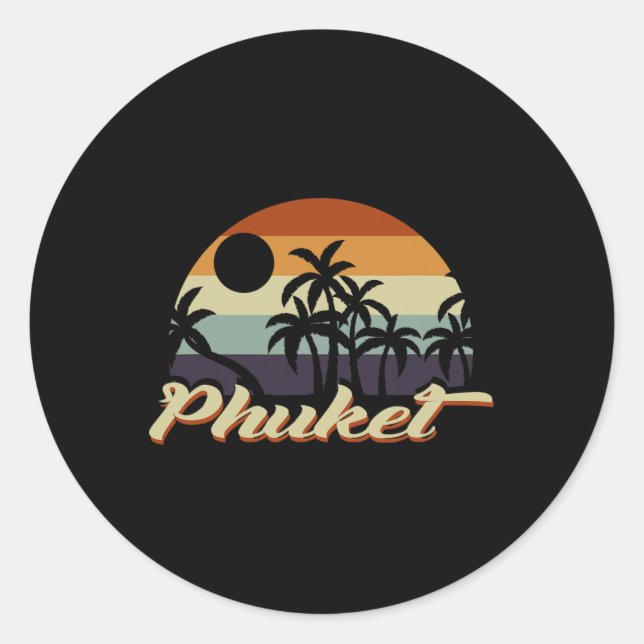 Phuket Thailand  Classic Round Sticker (Front)