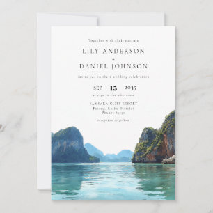 Phuket Thailand Destination All In One Wedding Invitation