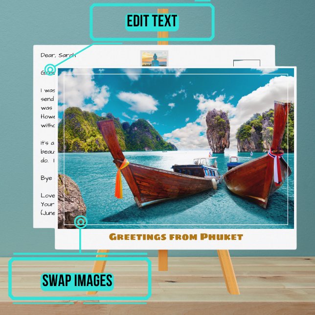 Phuket Thailand Seascape Modern Postcard (Please enjoy our postcards and see the others in the collection.)