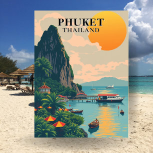 Phuket Thailand Travel Beach Postcard