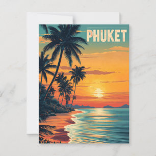 Phuket vintage postcard